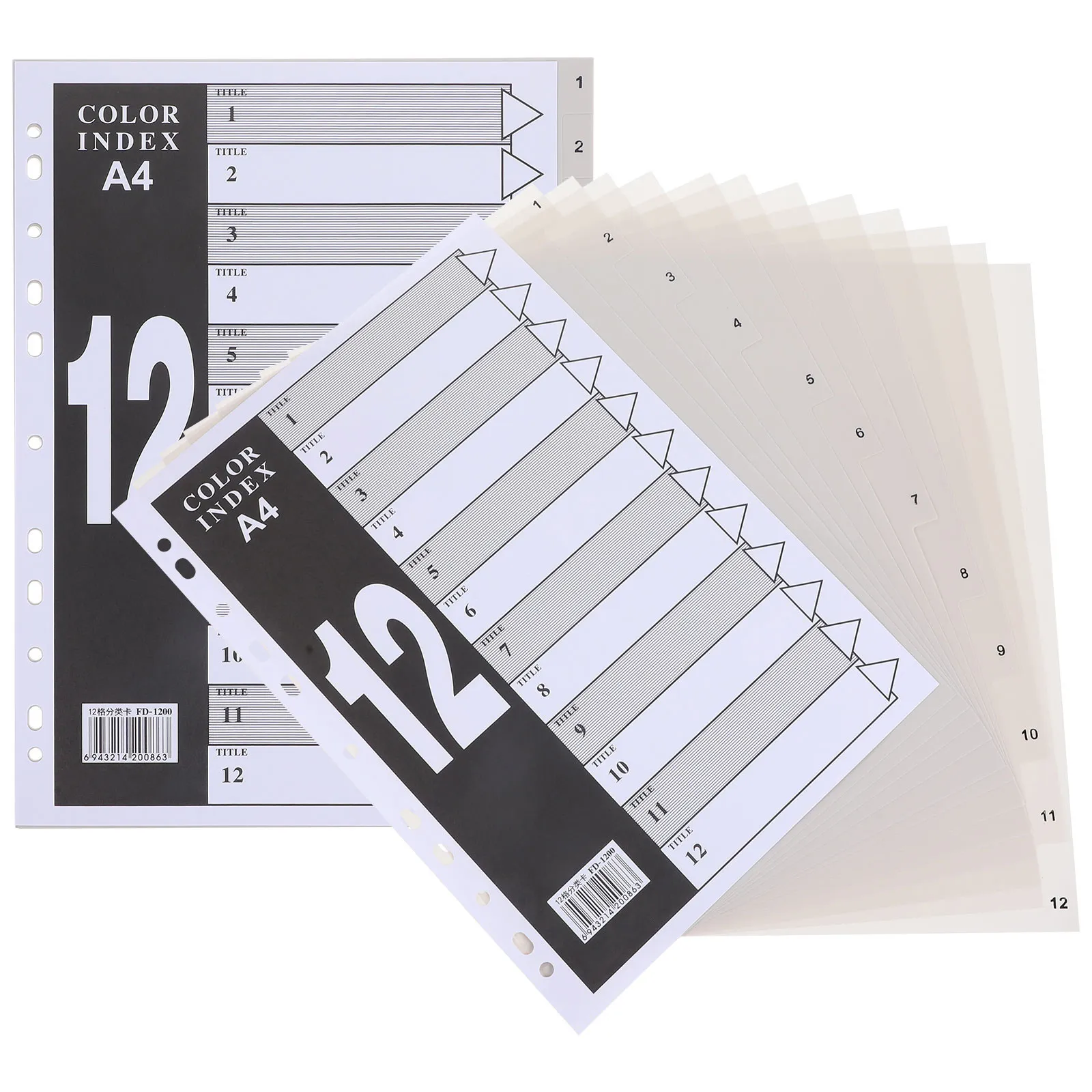 

24Pcs Notebook Dividers PP Plastic Tab Dividers for Binder Journal Diary Hardcover Notebooks Study Organization Classification
