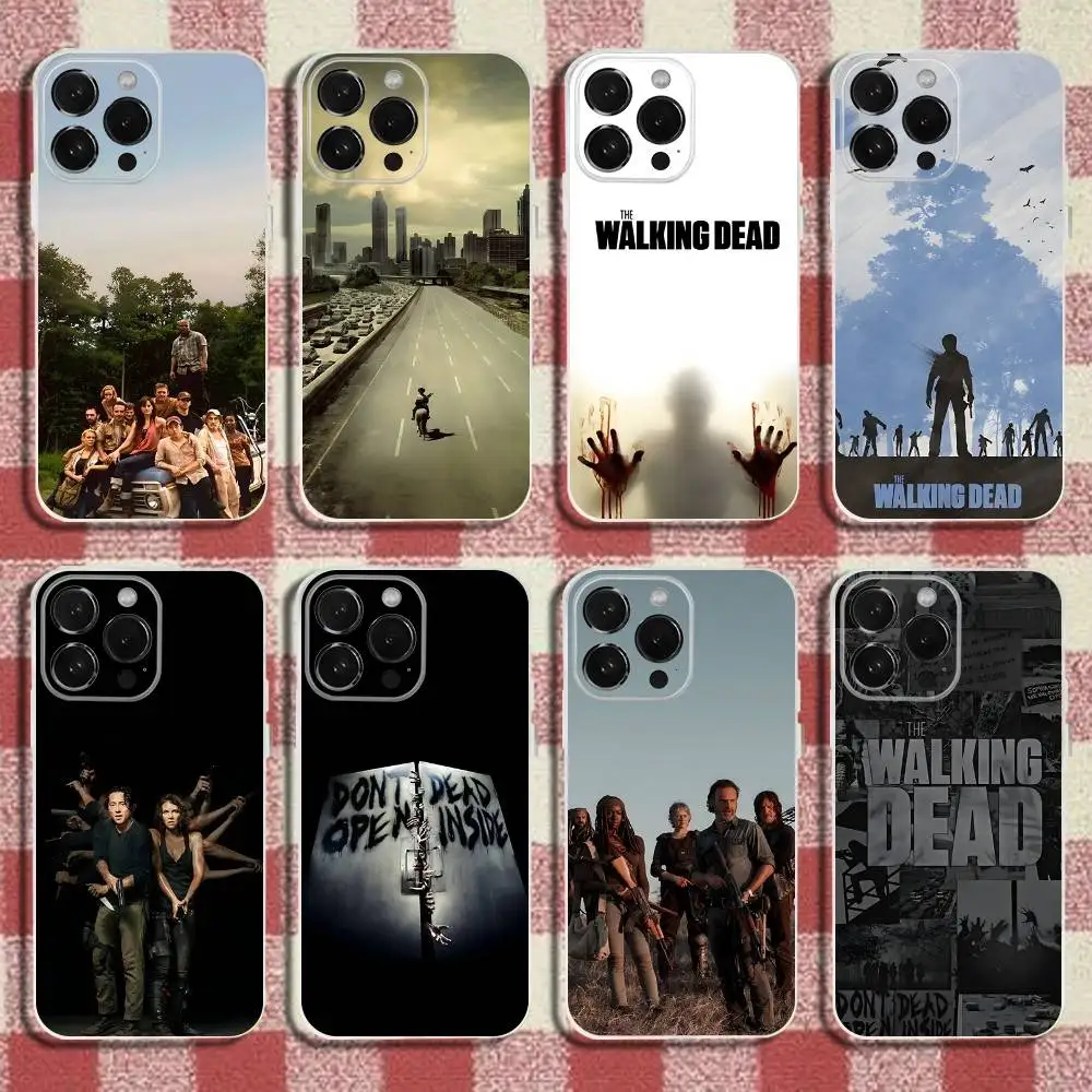 

TWD The Walking Dead Phone Case For iPhone 16,15,14,13,12,11 Pro,Max,Plus,X,XS,XR,SE,Mini Transparent Silicone Soft
