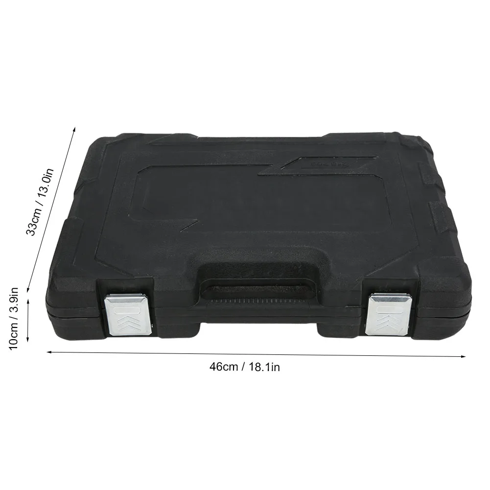 Ratchet Wrench Set 1/4in 3/8in 1/2in Socket Set Tool Case Hand Tool Kits + Box LPD0005‑7 Hand Tool Kits Ratchet Set