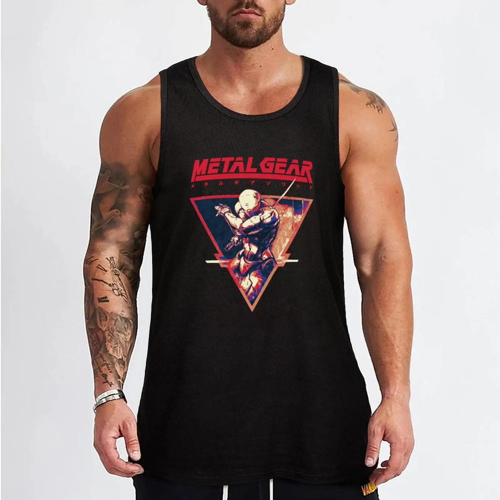 Gray Fox Option B Tank Top men clothes Bodybuilding clothing man muscular man