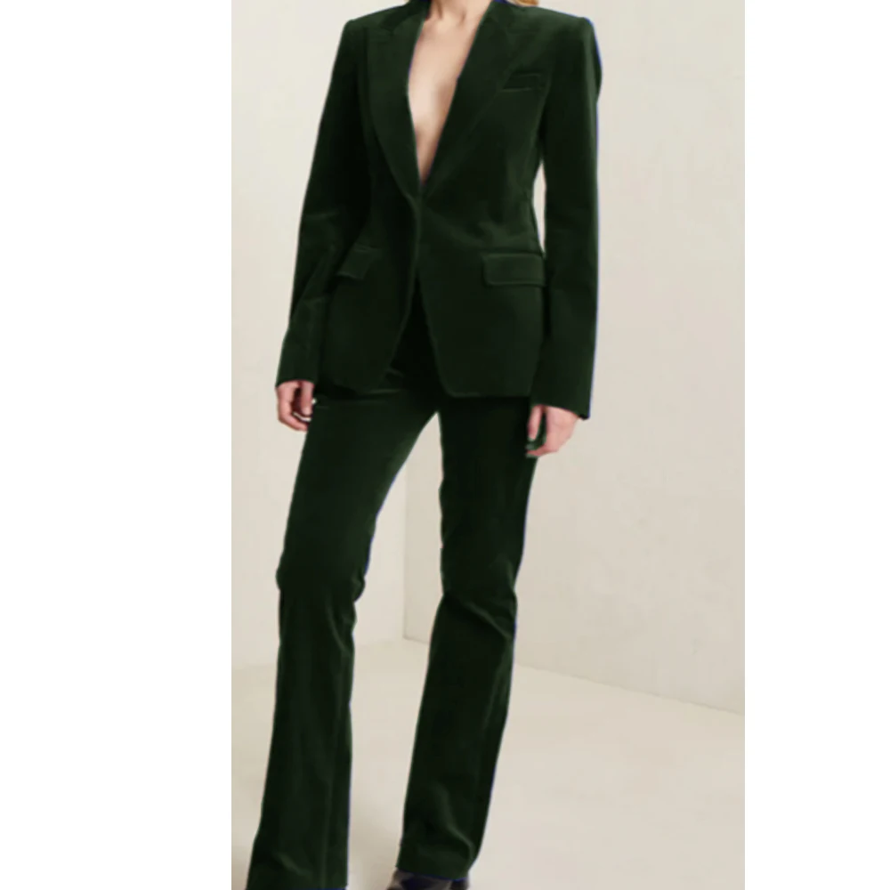 Women\'s Suit Elegant Pants Sets Velveteen Traf 2023 Woman Trafza for Prom Pant Set Pieces Pantsuit Luxury