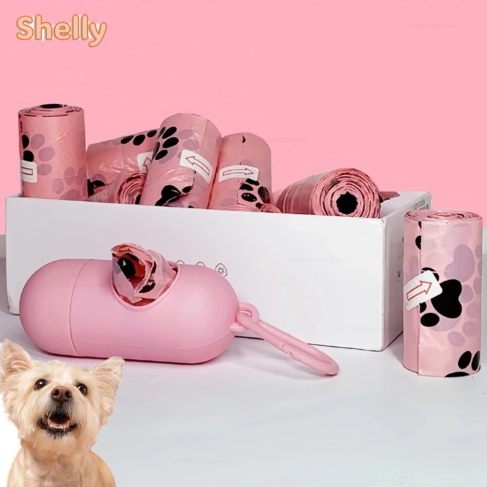 Dog Poop Bags Dispenser  Poop Bag  Dog Poop Leak Proof Bags With Dispenser and Leash Clip  Dog Cleaning Supplies Garbage bag