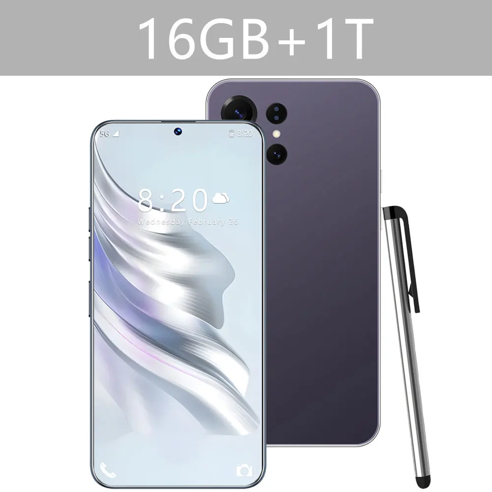 Nieuwe S26 Ultra Smartphone 2026 Origineel 7.3HD Globale Versie 5G Dual SIM Voordelige Mobiele Telefoons 7800mAh Android 15 Mobiele Telefoons