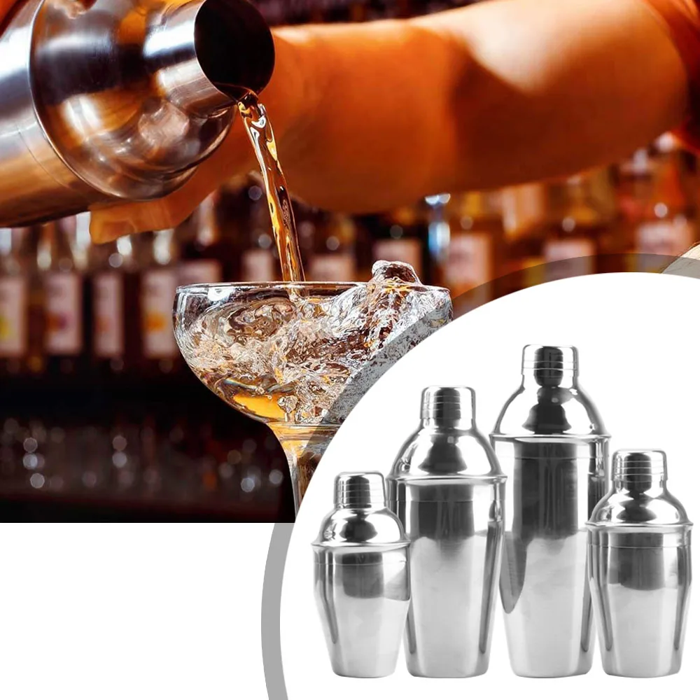 Stainless Steel Cocktail Shaker Professional 250/350/550/750ml Barware Boston Martini Cocktail Wine Mixer 1PC Party Bar Tools