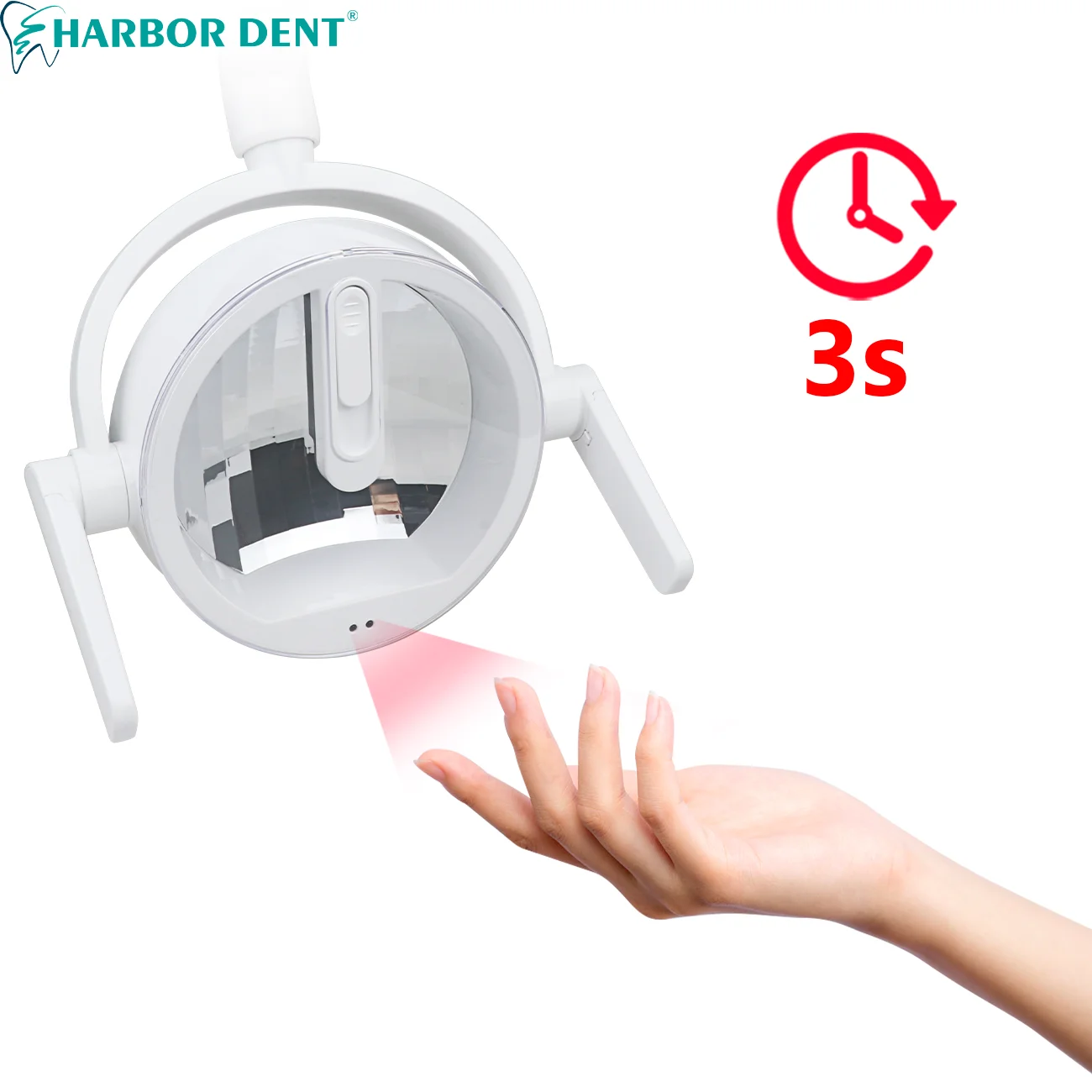 Lámpara LED reflectante Dental con interruptor de un clic, foco de Color blanco/amarillo, luz Oral para equipos de odontología de implantes