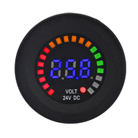 24V 12V DC Voltmeter Color LED Digital Display Volt Meter Voltage Meter Scale Gauge Battery Tester for Marine Car Motorcycle