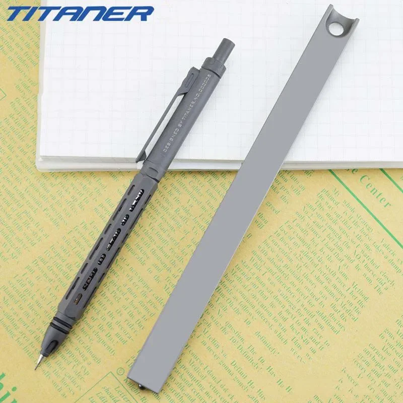 EDC Ruler Measurement Math outdoor Titanium Alloy with Ceramic Beads Portable  Survival Safety Tools Titanium Alloy EDC