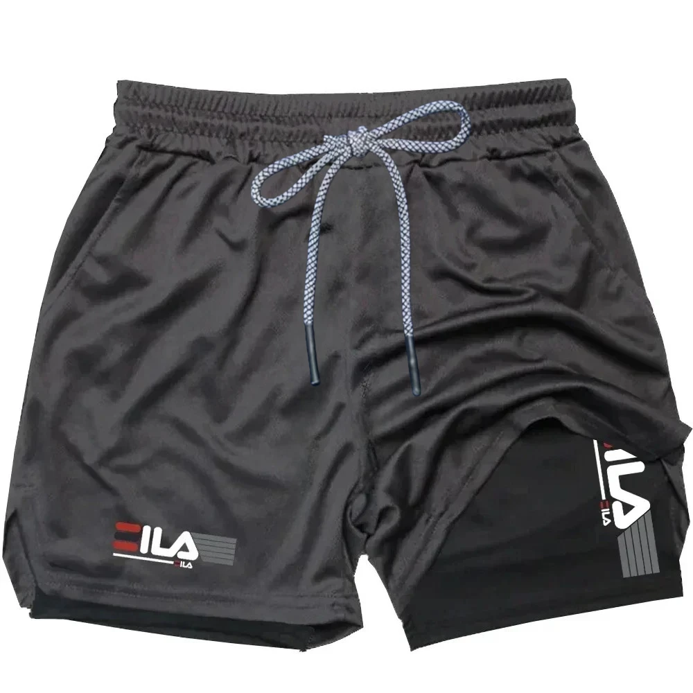

2026 New Trend Explosive Men's 2-in-1 Sports Shorts Quick drying Breathable Casual Sportswear Double layer Running M-3XL