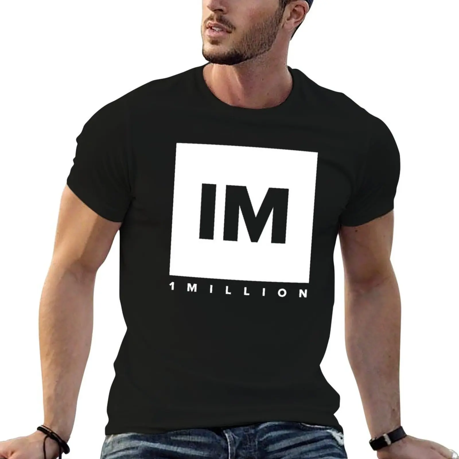 

1 MILLION Dance Studio Logo (White Version) T-Shirt t shirts for man pack cotton cotton t shirts man 100% T-Shirt