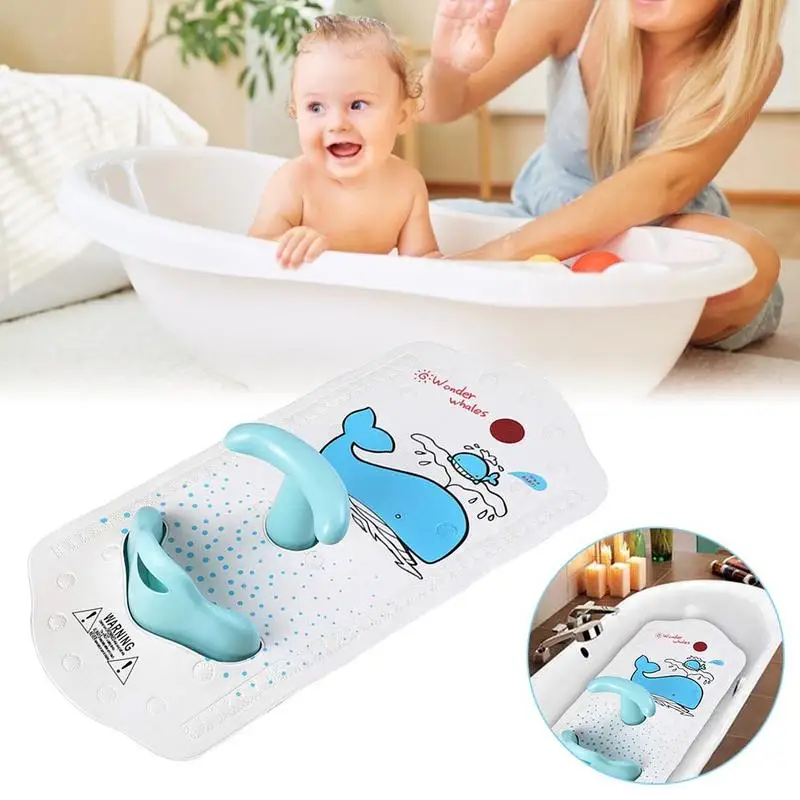 Baby Bath Mat With Baby Shower Seat Bathtub Cushion Back Support Non-slip Safety Comfortable Bathroom Chair Baby Bath Seat