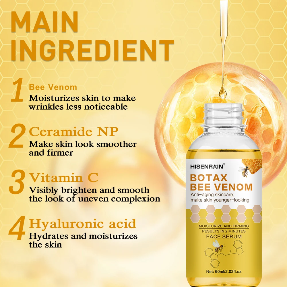 HISENRAIN Botax Anti-Aging-Serum, schnelle Absorption, strafft und strafft die Haut, reduziert Falten, fortschrittliche Formel.