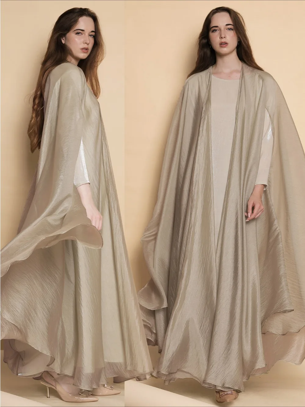 Eid Muslim Dress Two Pieces Women Cardigan Robe Suit Dresses Jalabiya Ramadan Morocco Abayas Dubai Islam Vestidos Modest Kaftan