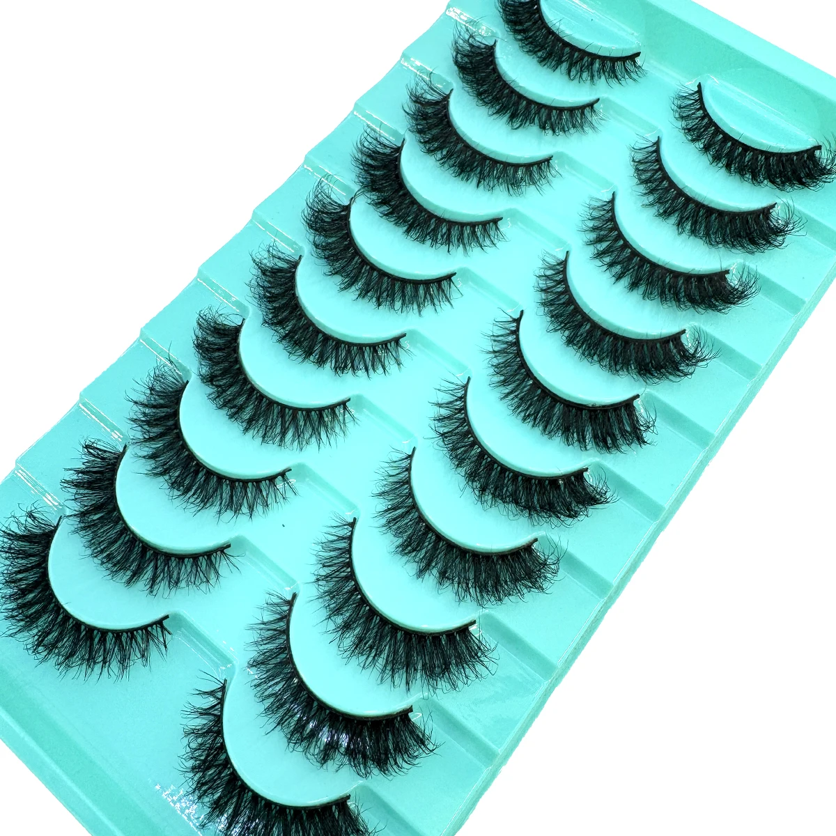 10 pares de pestañas de visón 8D, pestañas postizas de visón Natural, volumen espectacular, extensión de pestañas postizas, herramienta de maquillaje al por mayor