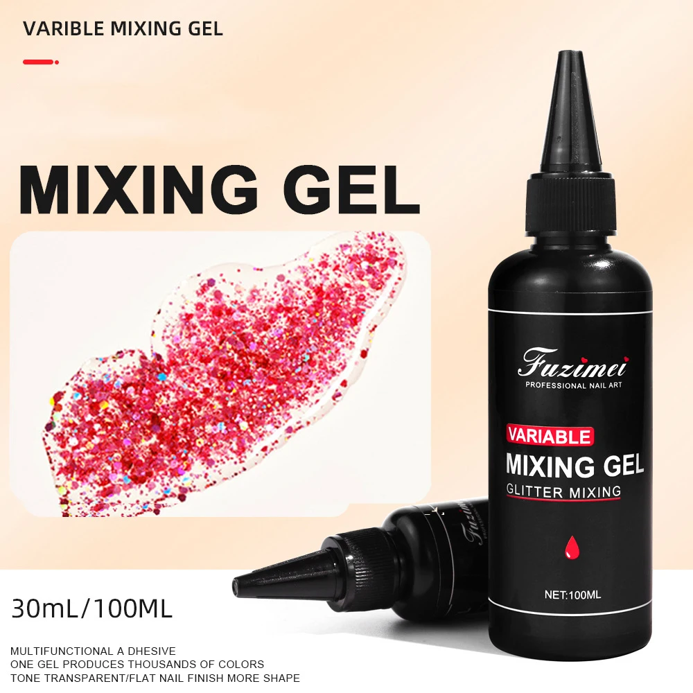 

Nail Blooming Mixing Gel 30 ml Clear UV LED Gel Polish for Spreading Effect Mixing Glitter Leveling Glue Gradient Toning Ge