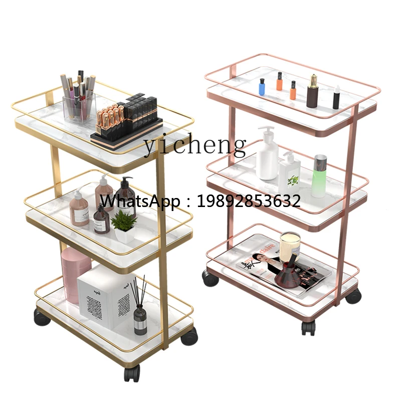 Beauty Car Trolley Instrument Rack Barber Shop Hot Dyeing Nail Tool Car Snack Rack