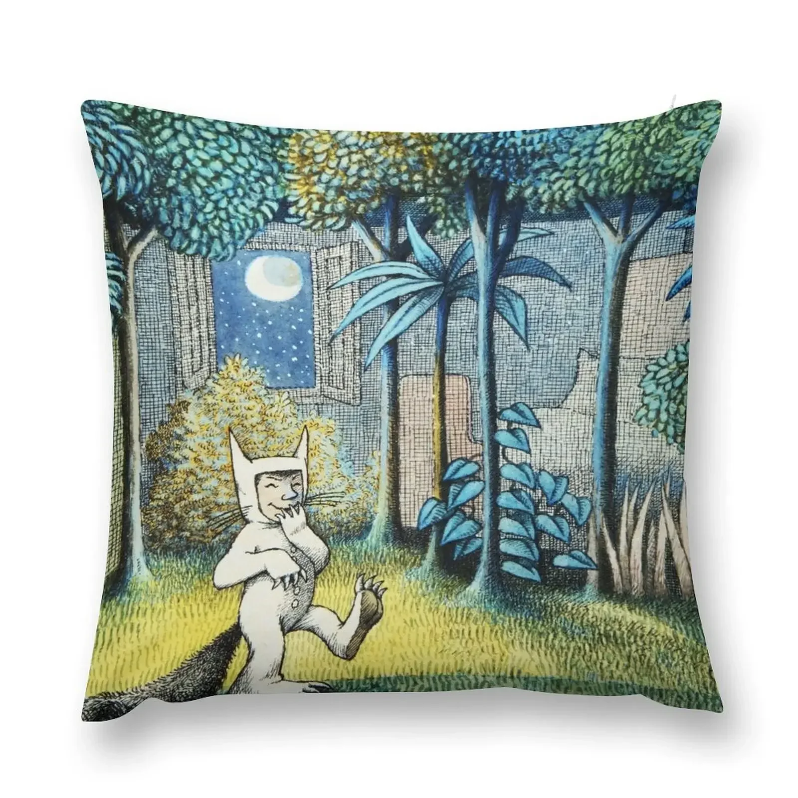 

Where the Wild Things Are - Max in the jungle Throw Pillow Elastic Cover For Sofa Cushions pillow