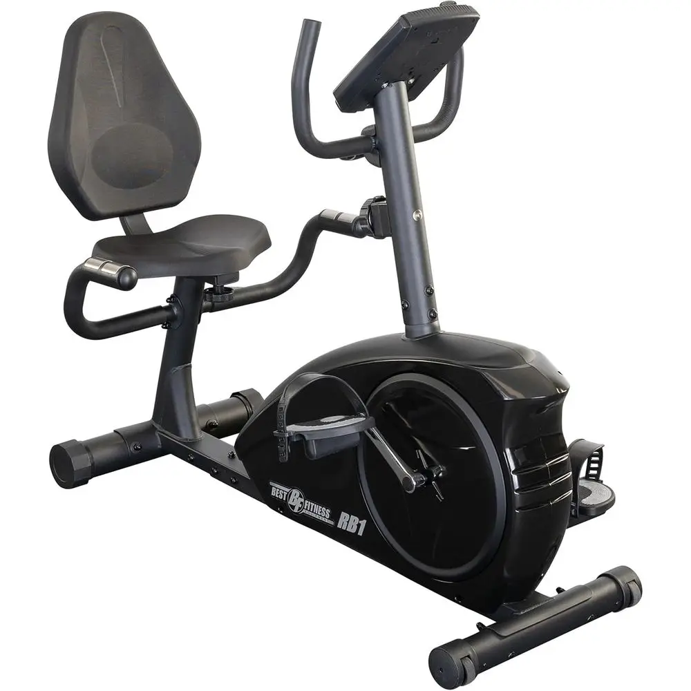 

Recumbent Exercise Bike with LCD Display and Adjustable Magnetic Resistance, Black