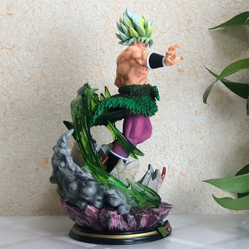 30cm Dragon Ball Gk Figure Broly Vs Gogeta Resonance Series Scene Special Effects Anime Handmade Wholesale Model Decoration Gift