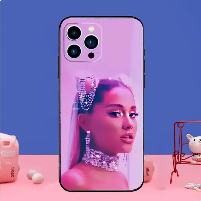 A-Ariana Singer G-Grande Phone Case For iPhone 15 14 13 12 11 Pro Max Xs Xr X 7 8 Plus 12 13 Mini Silicone Black Cover