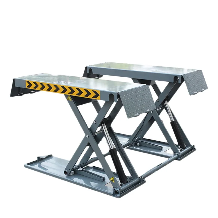 2.2Kw Mid Rise Quick Hydraulic Scissor Portable Car Lifts