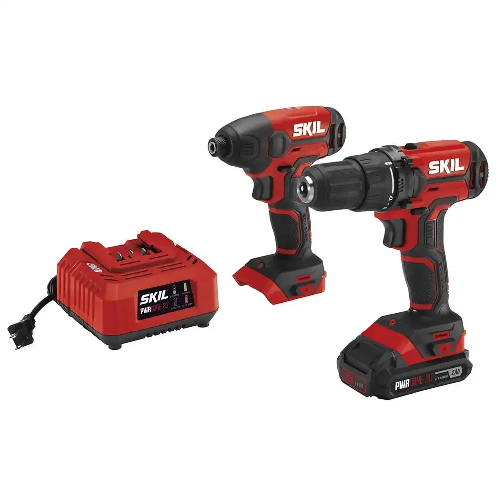 

CB739001 20 Volt PWRCORE20 Brushless Lithium-Ion 1/2 in. Cordless Drill Driver and 1/4 in. Hex Impact Driver Combo Kit (2 Ah)