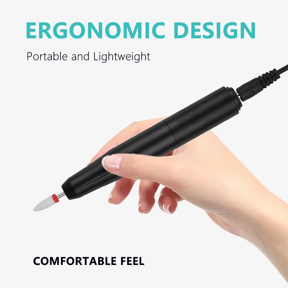 12000 RPM Draagbare Elektrische Nagelboormachine Slijpen Apparatuur Molen Polijsten Pen Tool Voor Manicure Pedicure Thuis Salon Gebruik
