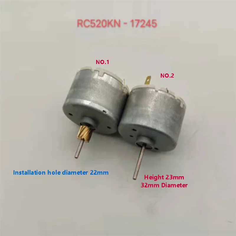 RC520KN-17245 Sweeping Robot Micro DC Motor with Carbon Brush, Super Wear-resistant DC High Speed 520 Moter Long Shaft 18mm