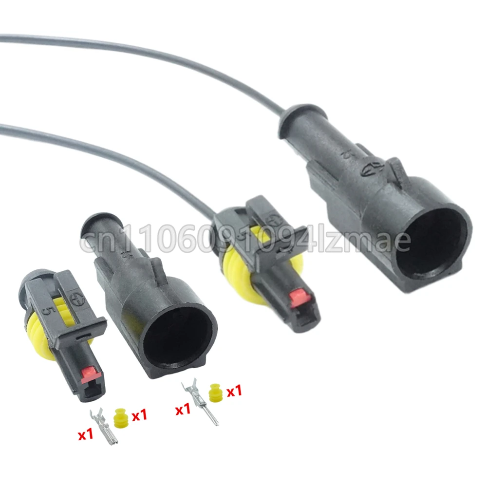 1 Pin Sealed Electrical Wire Automotive Connector Male or Female Car Waterproof Plug Kit 282079-1 282103-1