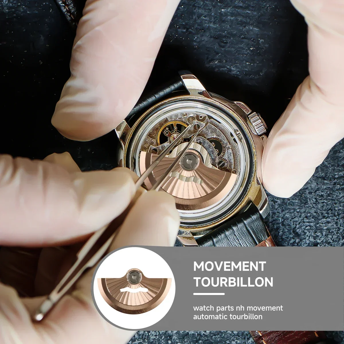 

For NH34/35/36/38/39 Movements Oscillating Weight Rotor Fits for NH35 NH36 7S26 7S36 4R35 4R36 Movements Compatible Spare Parts