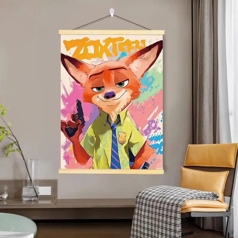 Disney Zootopia Judy Hopps анимация мультфильм милый постер креативный Kawaii студенческое украшение для спальни настенное искусство подарок оптовая продажа