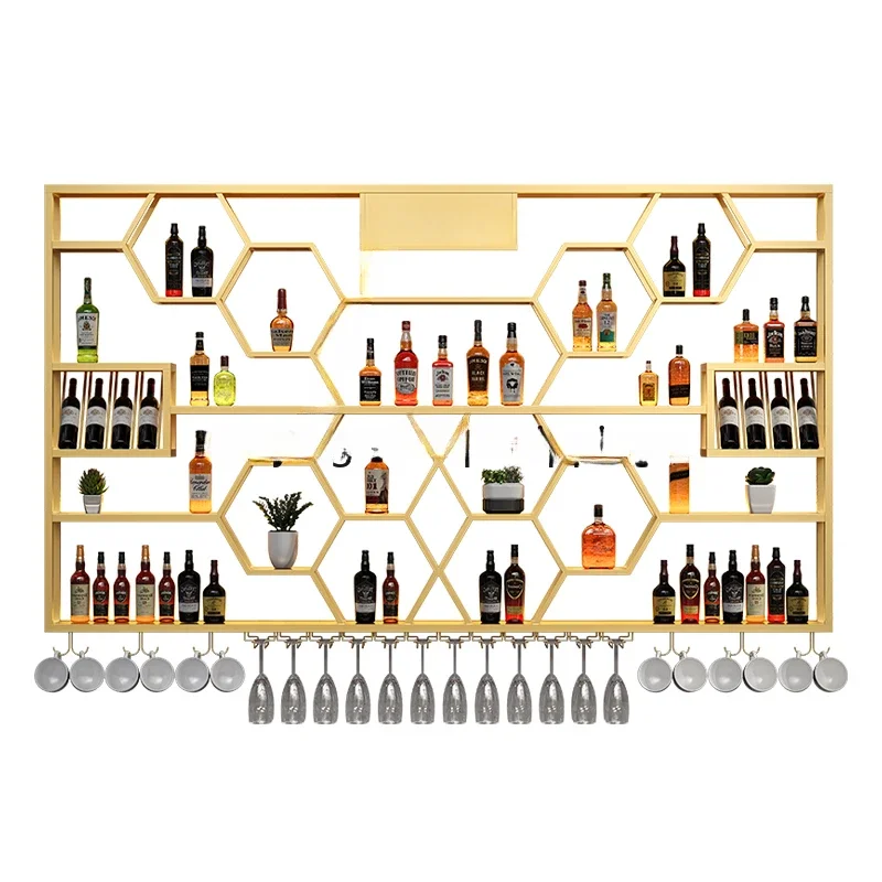 

Wall Mounted Mini Wine Rack Display Cabinet Bar Liquor Wine Cabinet for Living Room Beverage Vitrinas Garden Furniture Sets