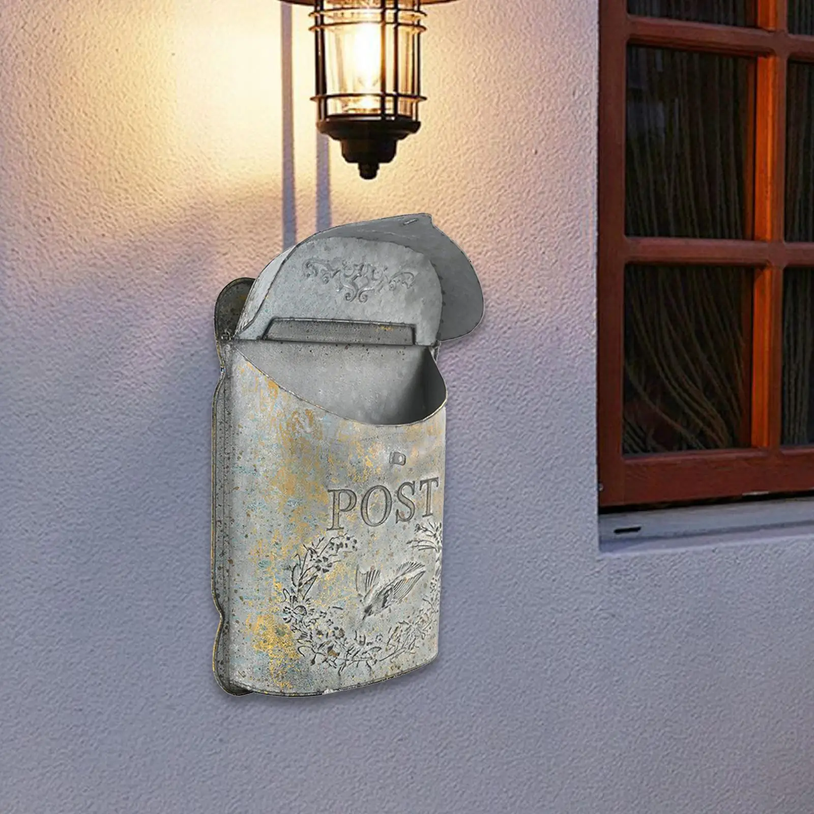 

Mailbox Art Ornament Devices Retro Style Mail Box for Garden Front Door Home