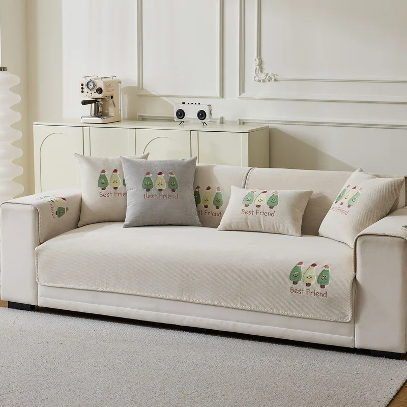 Chenille Nordic Sofa Cover for Living Room Non-slip Couch Towel Covers 4 Seasons L Shaped Corner Sofa Seat Pad Home Decor