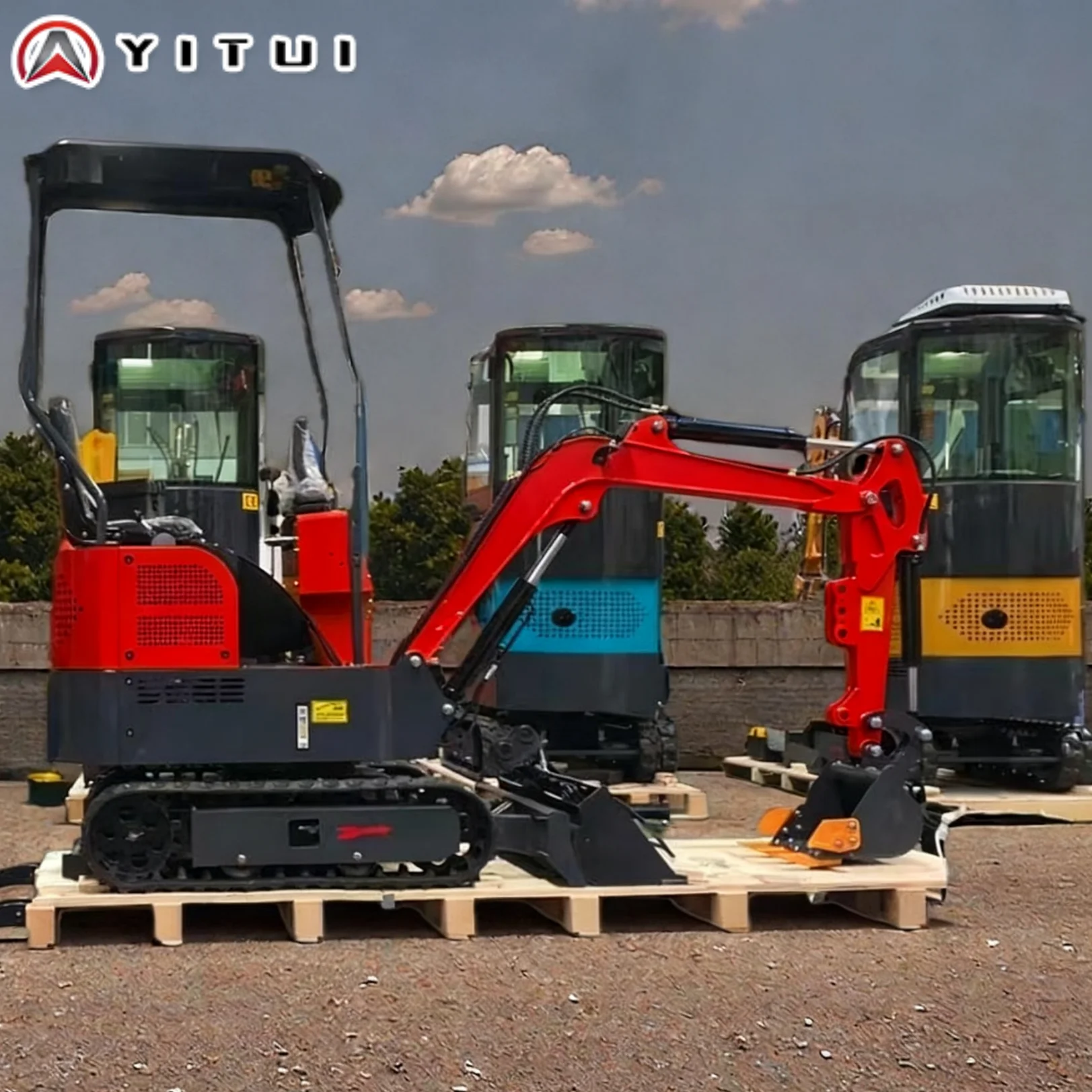 حفارة صغيرة مخصصة عالية الكفاءة 1.2 طن CE/EPA حفارة زاحفة صغيرة معتمدة لساحة المزرعة وأعمال المناظر الطبيعية
