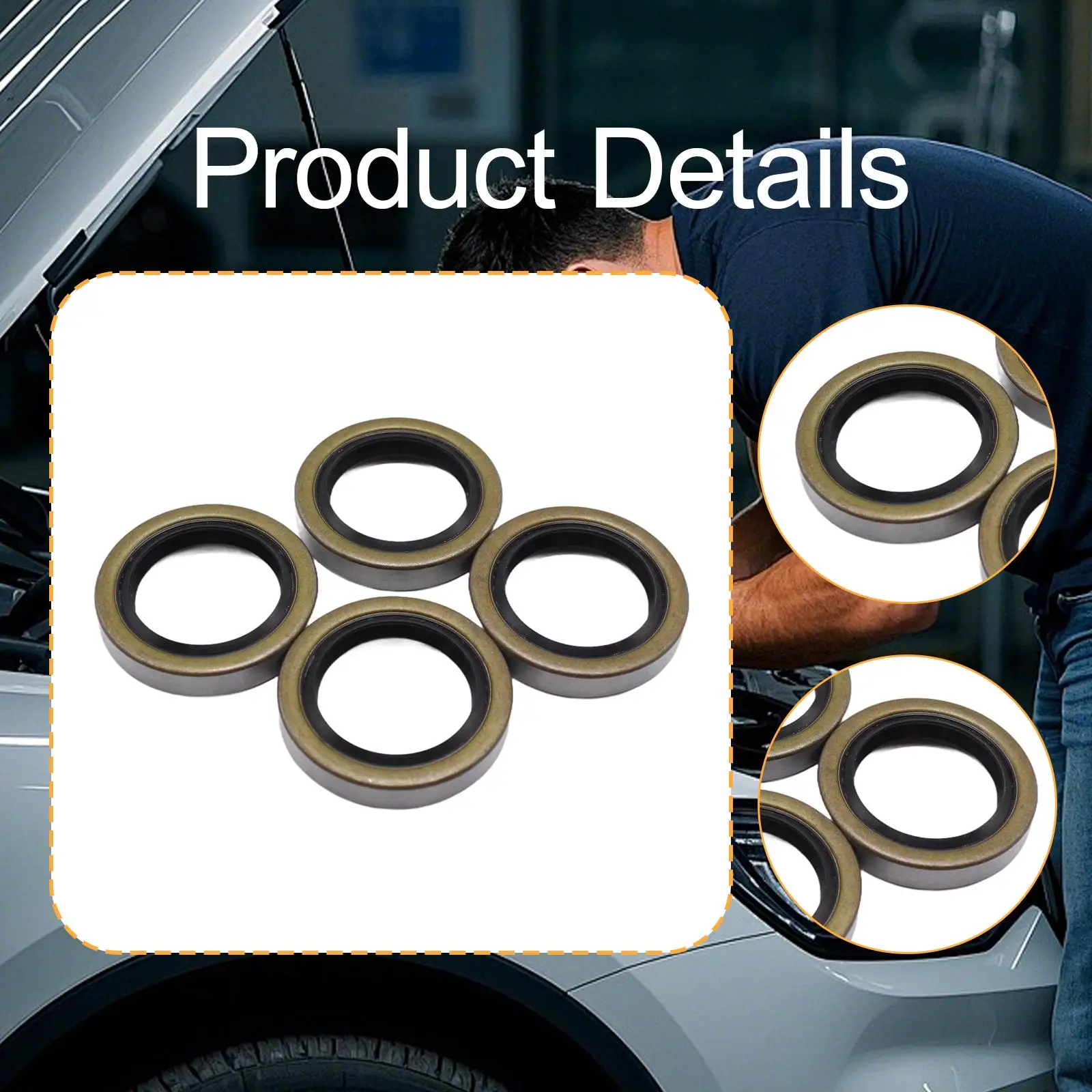 

Double Lip Grease Seal Metal Trailer Hub Wheel Bearing Protector Waterproof Axle Spindle for Heavy Duty Trailer