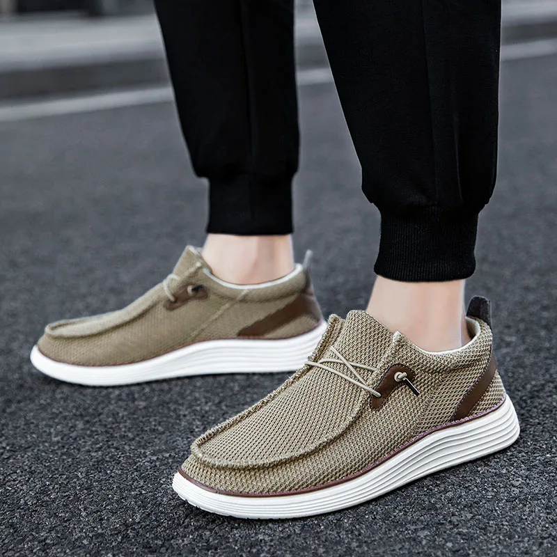 Fujeak Lichtgewicht Heren Schoenen Loafers Voor Heren Comfortabele Ademende Wandelen Sneakers Tenis Jogging Casual Gym Schoenen