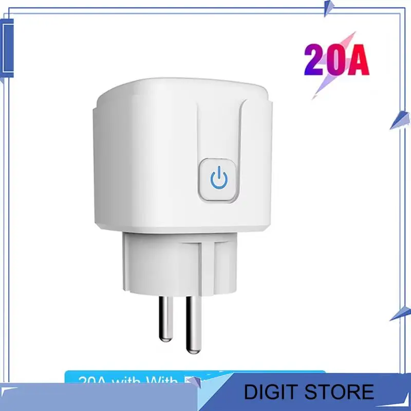 DIGIT-Ewelink Wifi Smart Socket With Power Monitoring Smart Plug Voice Control Work EU Plug