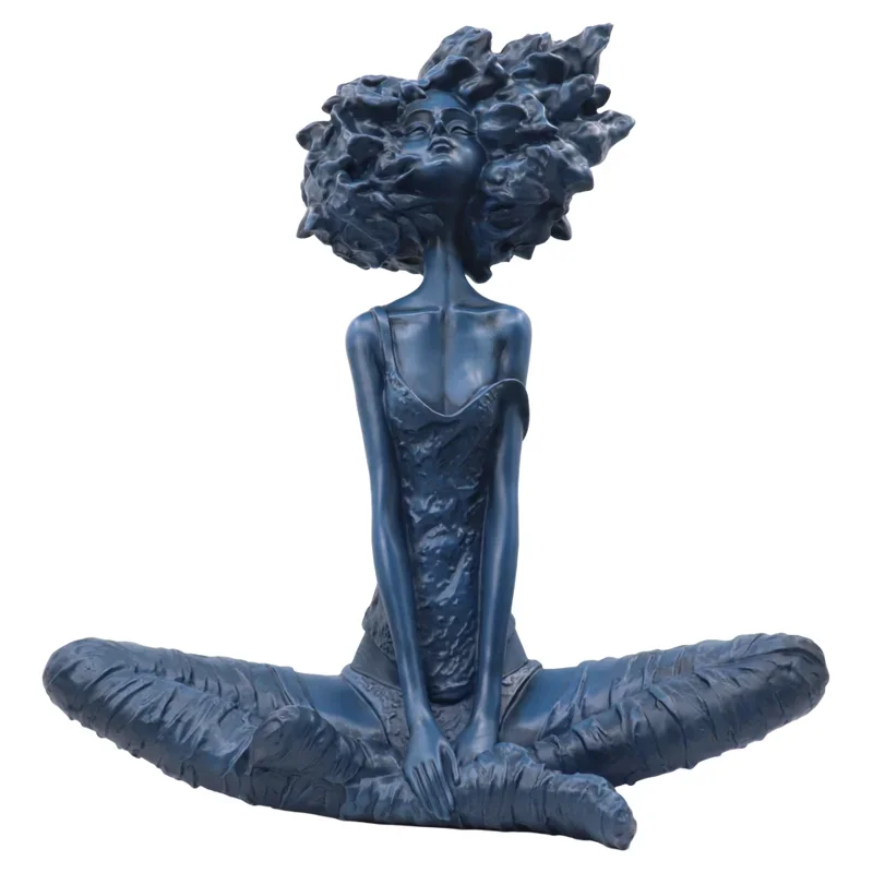 Abstract Seated Girl Figure Action Figure Sculpture Resin Crafts Modern Nordic Art Room Decoration  Home Decor Table Accessories