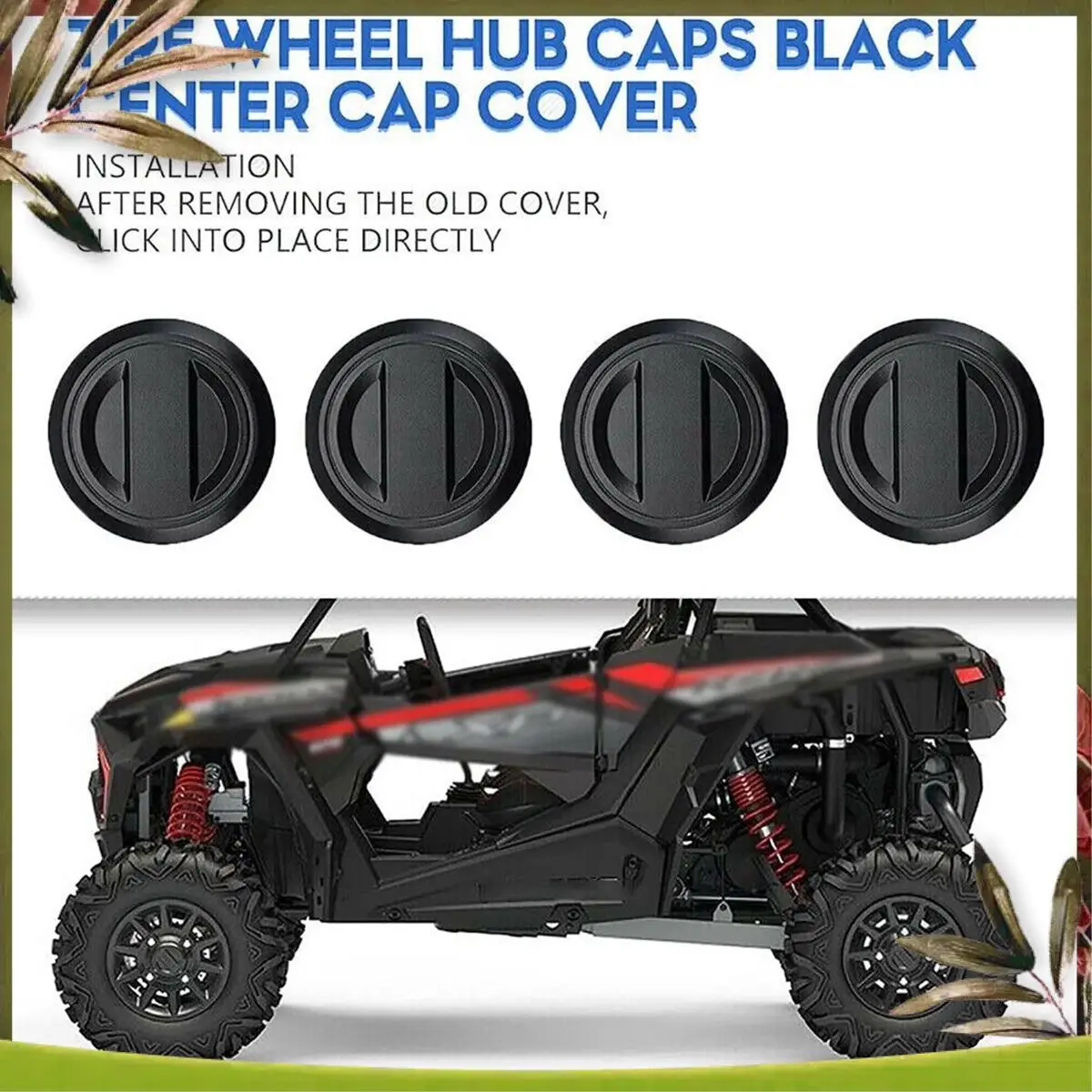 

Portable 4 Pcs Hub Center Cap Cover For Polaris 2017+ RZR XP XP4 RS1 1000 Turbo / Center 1523994-655