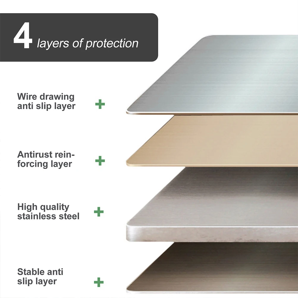 

Stainless Steel Kneading Panel 30x40cm Cutting Board Kitchen Baking Mat Fruit Vegetable Meat Easy Clean Space Saving Design
