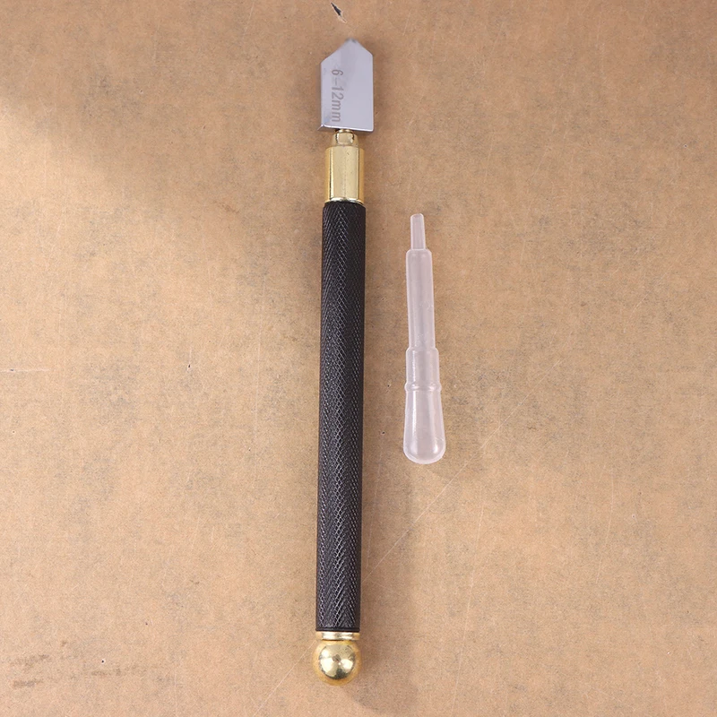 실용적인 17CM 두꺼운 오일 공급 카바이드 팁 유리 커터 절단 도구 유리/타일 절단 도구 용 Tc-17 유리 오일 커터