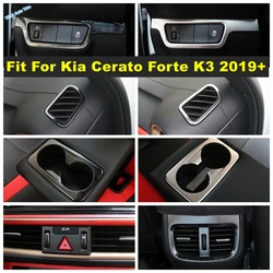 Car Headlight Switch / Warning Lighting / AC Vent / Cup Holder Cover Trim Fit For Kia Cerato Forte K3 2019 - 2023 Accessories