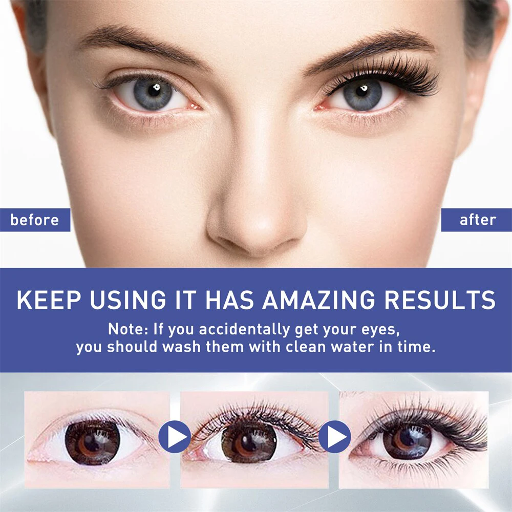 Fast Natural Eyelash Growth Serum 7 Days Eyelashes Enhancer Longer Thicker Fuller Lashes Eyebrows Lift Eye Care Products Makeup