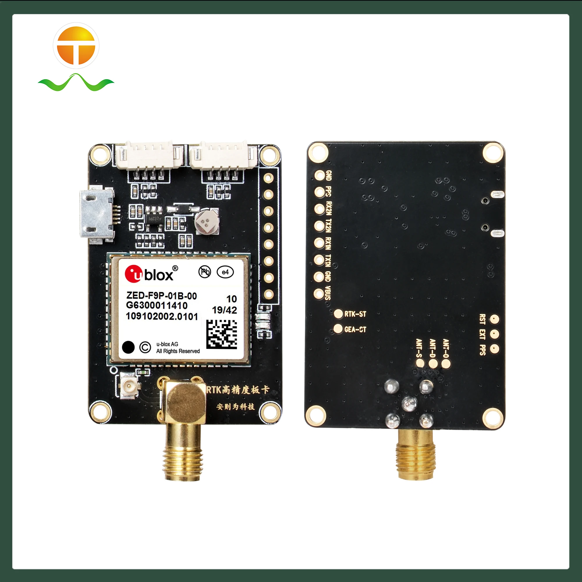 ZED-F9P/F9T RTK GNSS Receiver Module  Board High Precision USB GPS Module Development Time Synchronization Module