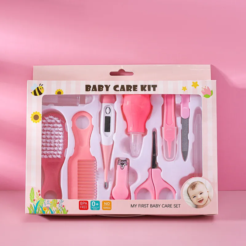 10pcs/baby care set newborn beauty manicure set baby medical nail haircut brush tool