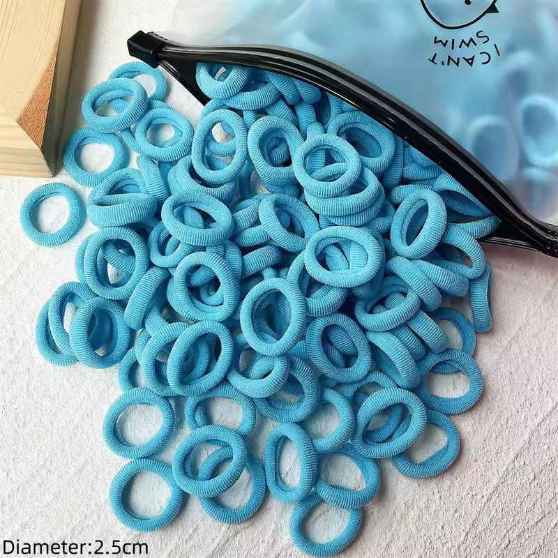 50pcs Black Elastic Hair Band Leagues Ties Colets Scrunchies Springs Gum Accessory For Girl Women No Damage Pigtails Holder Set - Image 43