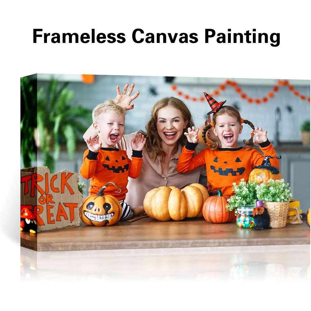 1pc Frameless Personalize Custom Photo Halloween Was All A Dream Canvas Painting Wall Picture Painting Wall Picture Bathroom