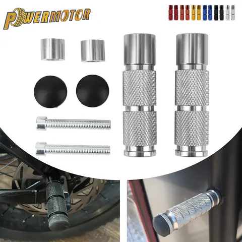 Motorcycle Universal Footrests Foot Pegs Pedals CNC Aluminum For Yamaha Honda Kawasaki 125 150 250 300 Accessories ATV Dirt Bike