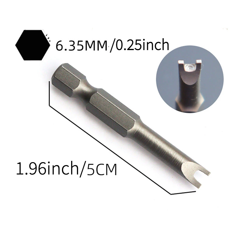 5Pcs Special-shaped Screwdriver Set 50mm U-shaped Y-Type Triangle Inner Cross Three Points Screwdriver Bit Tool