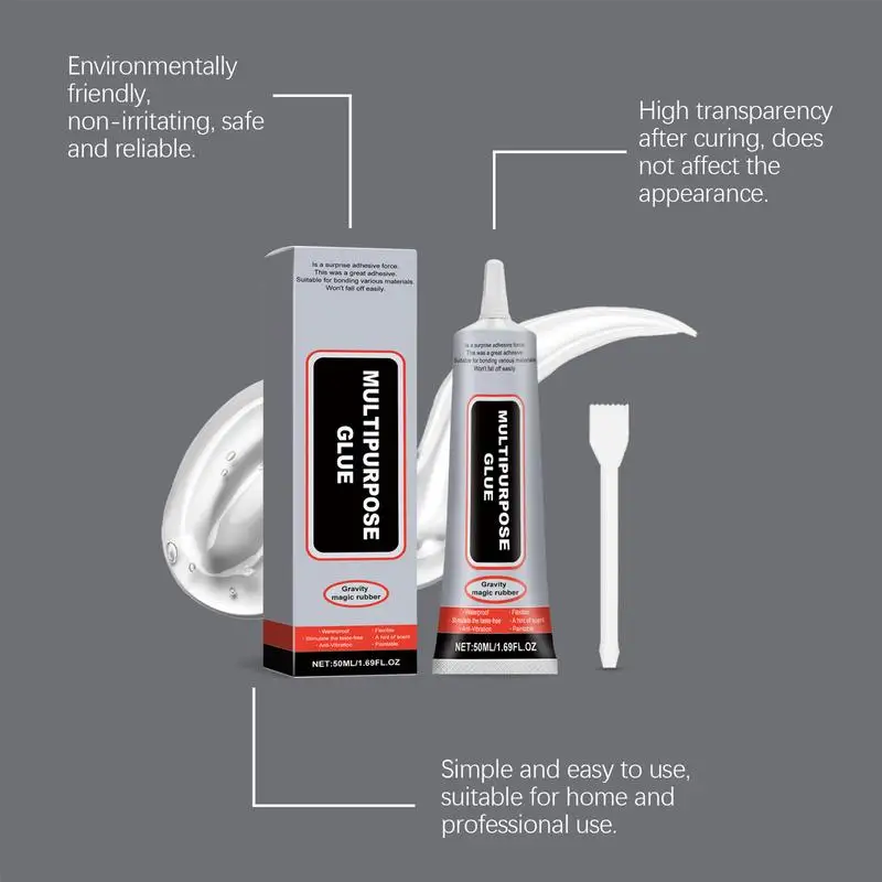 Permanente stoflijm 50 ml bekledingstok leerlijm multifunctionele waterdichte textiellijm voor buitenuitrusting water